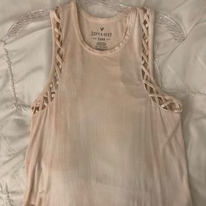 Lights Pink/White Tank top